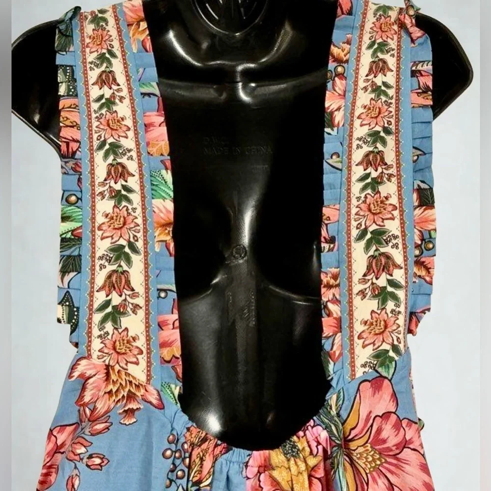 FARM Rio Wonderful Bouquet Blue Sleeveless Maxi Dress NWT  Size S  ($285 retail) - Picture 12 of 13